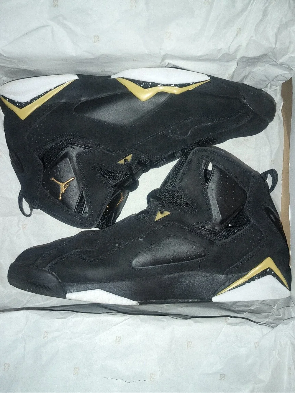 Air Jordan True Flight Men's Black White with Metallic Gold